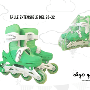 ROLLER BOTA EXTENSIBLE "VERDE" TALLE 28-32 art.AN5858