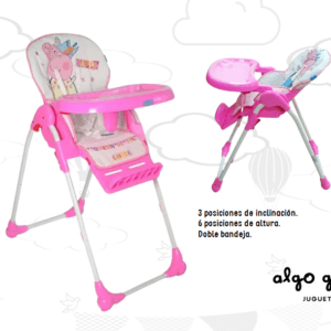 SILLA DE COMER PEPPA PIG - CON DOBLE BANDEJA art.SC30P