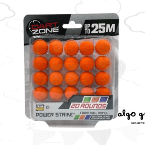 DART ZONE REPUESTO 20 PELOTAS PARA ARMA art.61091