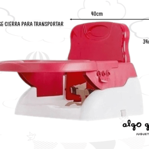 SILLA DE COMER PLEGABLE SIN PATAS ROJA/BLANCA art.OKBB0289