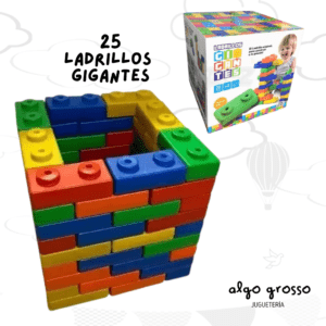 LADRILLOS BLOQUES GIGANTES TAMAÑO REAL CAJA X25 PIEZAS art.10712
