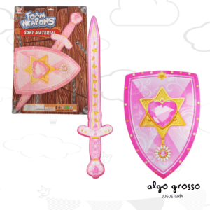 FOAM WEAPONS ESPADA ESCUDO ROSA - 53CM art.IKFOAM10