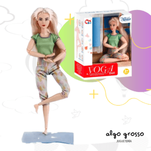 MUÑECA DE 29CM - ARTICULADA "YOGA DOLL"+ COLCHONETA art.J8675-1Q