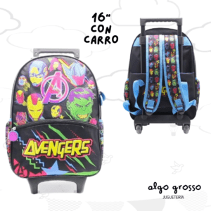 MOCHILA CON CARRO AVENGERS 16" art.SP134