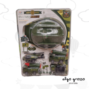 CASCO + SET DE VEHICULOS DE MILITAR EN BLISTER art.52574