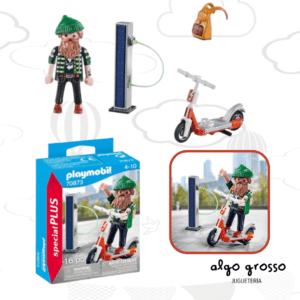 PLAYMOBIL SPECIAL PLUSHIPSTER CON SCOOTER art.70873