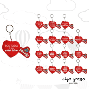 LLAVERO CORAZON ENAMORADOS 9 CM art.2639