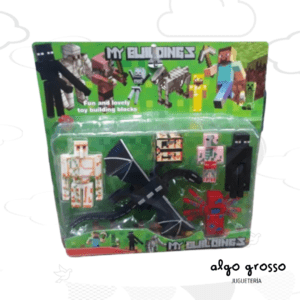MINECRAFT SET 5 FIGURAS + ACCESORIOS "ALTERANTIVO" art.2251
