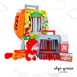 DINO DE PELUCHE EN JAULA + ACCESORIOS art.80257