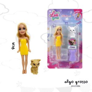 LULI STAR MINI MUÑECA DE 9CM + MASCOTA - BLISTER art.55845