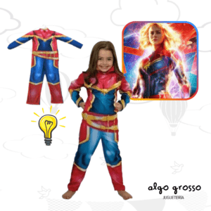 DISFRAZ CAPITANA MARVEL CON LUZ TALLE 2 art.CAD112210