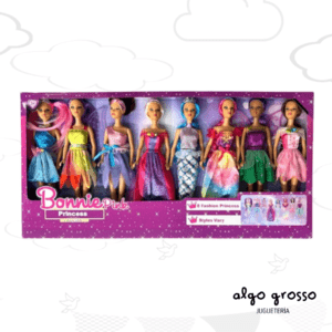 BONNIE PINK PRINCESAS SET 8 MUÑECAS art.B916