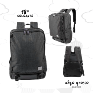 MOCHILA ELF COLGANTE 18" GRIS NEGRO art.3710B