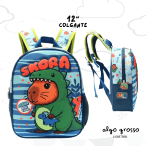 MOCHILA SKORA COLGANTE 12" CAPIBARA DINO 3D art.42183