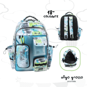MOCHILA COLGANTE 18" CHIMOLA - HOLOGRAM VERDE art.TR216