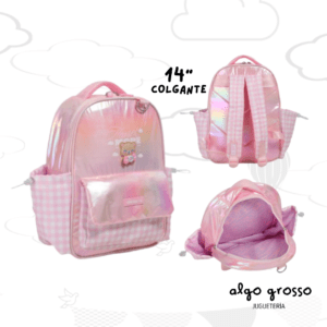MOCHILA COLGANTE 14" CHIMOLA - SPIN BEAR PINK art.FS129