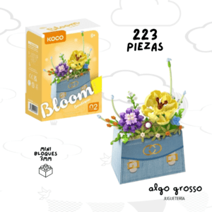 KOCO BLOQUES PARA ARMAR BLOOM BOUTIQUE CARTERA CON FLORES art.KC02098