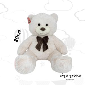 OSO DE PELUCHE BEIGE DE 80CM CON MOÑO art.6220
